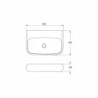 Fregadero de cerámica autoportante o de pared L 55cm hecho en Italia, Gais viadurini