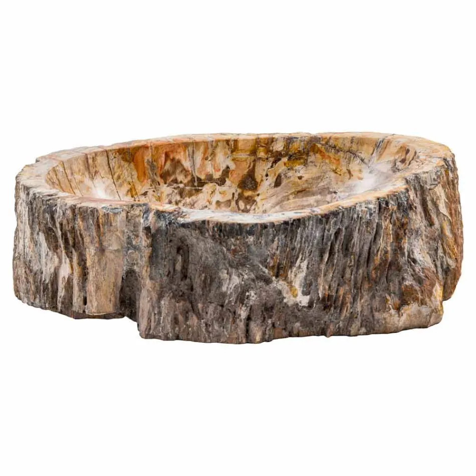 Fregadero hecho a mano en madera fósil, Neviglie. viadurini