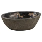 Fregadero sobre encimera hecho a mano en piedra de río, Palizzi viadurini