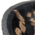 Fregadero sobre encimera hecho a mano en piedra de río, Palizzi viadurini