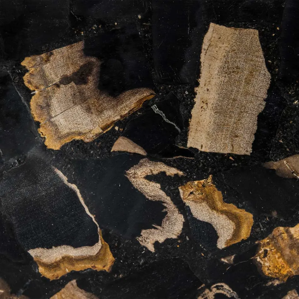 Fregadero sobre encimera hecho a mano en piedra de río, Palizzi viadurini