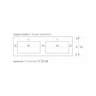 Fregadero moderno de doble pared en Luxolid hecho en Italia, Ruffano viadurini