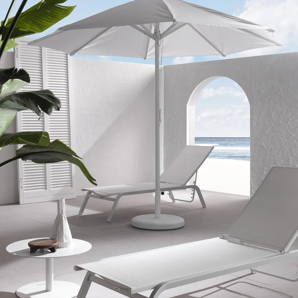 Tumbonas de jardín en aluminio pintado y textileno, 2 piezas - Bunny viadurini