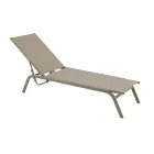 Tumbonas de jardín en aluminio pintado y textileno, 2 piezas - Bunny viadurini