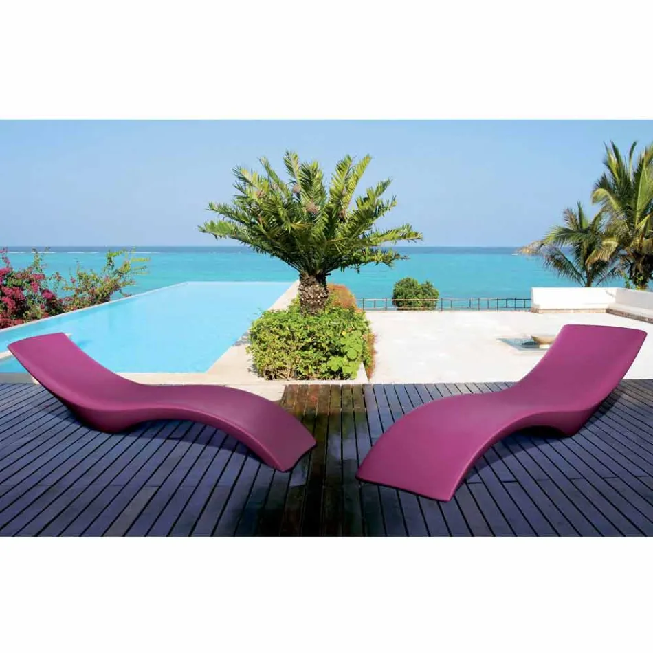 Chaise Longue de diseño moderno en polietileno de colores - Cloe by Myyour viadurini