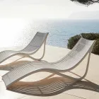 Tumbona de exterior Chaise Longue, plástico blanco o crudo 4 piezas - Ibiza by Vondom viadurini
