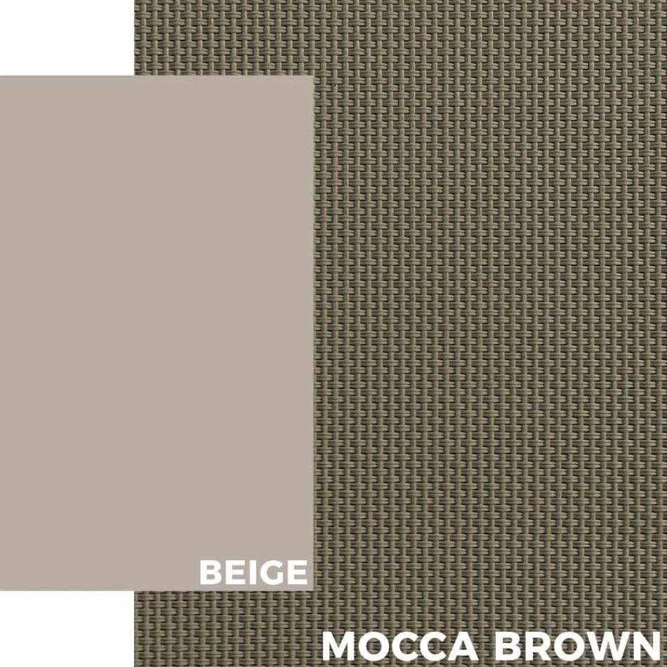 Tumbona de exterior en aluminio con ruedas y reposabrazos Diseño moderno - Carmine viadurini