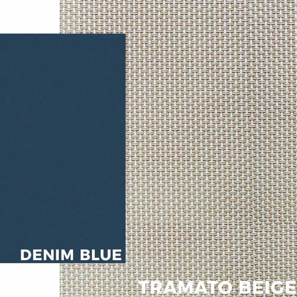 Tumbona de exterior en aluminio con ruedas y reposabrazos Diseño moderno - Carmine viadurini