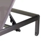 Tumbona de exterior de aluminio anodizado y textilene - Block viadurini