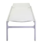 Tumbona de Exterior de Aluminio y Textilene con 2 Ruedas - Traje viadurini