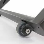 Tumbona reclinable para exteriores con ruedas de aluminio y textil - Joya viadurini