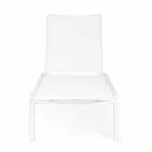 Tumbona reclinable para exteriores con ruedas de aluminio y textil - Joya viadurini