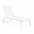Chaise Longue reclinable al aire libre con ruedas, aluminio y textil - joya
