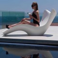 Tumbona de exterior moderna, en polietileno, Surf by Vondom, 2 piezas