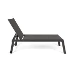 Tumbona de Jardín Moderna en Aluminio con Ruedas para Exterior - Franz viadurini