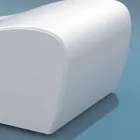 Cama de relajación Onda Trona en ecopiel náutica blanca fabricada en Italia viadurini