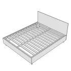 Cama de 120x200 cm con cabecero y cojines de piel sintética. Fabricada en Italia - Olimpiadi viadurini