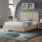 Cabecero de cama de 120x200 cm con líneas verticales simétricas, fabricado en Italia - Guanto viadurini