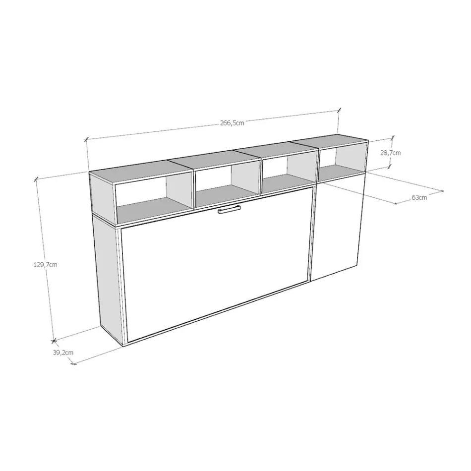 Cama plegable individual en diferentes composiciones - Colaborativo viadurini