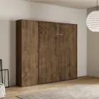 Cama Queen Size con cama plegable vertical y columna - Magicompare viadurini