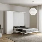 Cama Queen Size con cama plegable vertical y columna - Magicompare viadurini