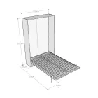 Cama Queen Size con cama abatible vertical en diferentes acabados - Magicompare viadurini