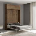 Cama francesa plegable vertical con mueble de pared - Magicompare