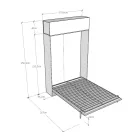 Cama francesa plegable vertical con mueble de pared - Magicompare viadurini