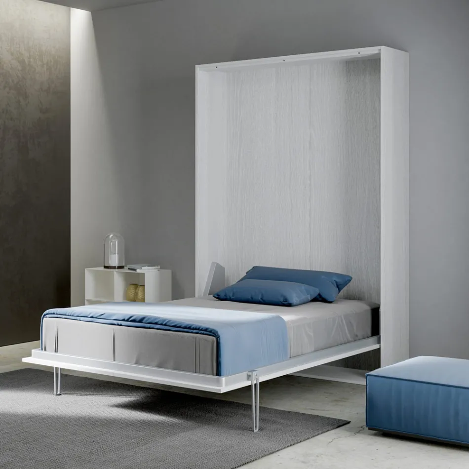 Cama francesa plegable vertical en diferentes acabados - Magicompare viadurini