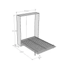 Cama francesa plegable vertical en diferentes acabados - Magicompare viadurini