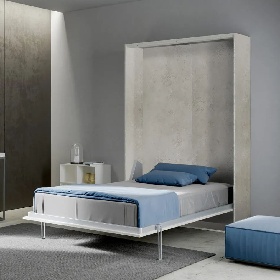 Cama francesa plegable vertical en diferentes acabados - Magicompare viadurini