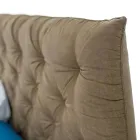 Cama doble tapizada con contenedor en tela o ecopiel Made in Italy - Euro viadurini