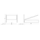 Cama individual con cabecero de tela Made in Italy - Fiuto viadurini