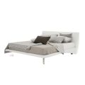 Cama doble tapizada en ecopiel o tela Made in Italy - Armonica