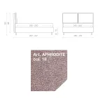 Cama de Matrimonio 160x190 con 2 Cojines Suaves con Volante Perimetral - Ernesta viadurini