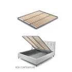 Cama de Matrimonio 160x190 con 2 Cojines Suaves con Volante Perimetral - Ernesta viadurini