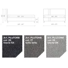 Cama de matrimonio 160x190 con 2 rayas verticales y paralelas bicolor - Paolo viadurini