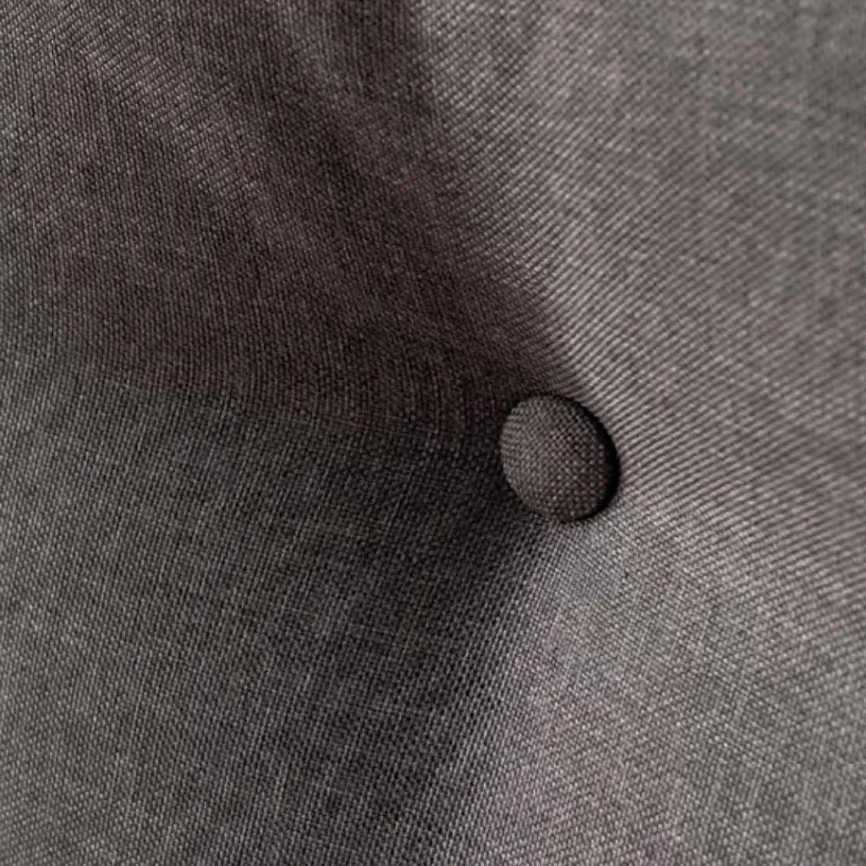 Cama de matrimonio 160x190 con botones decorativos en los cojines - Rays viadurini