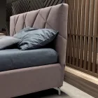 Cama de matrimonio 160x190 con acolchado geométrico - Ciottolino viadurini