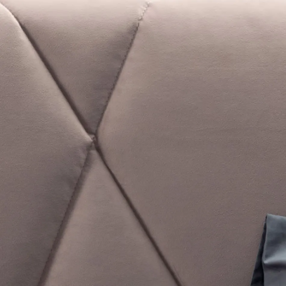 Cama de matrimonio 160x190 con acolchado geométrico - Ciottolino viadurini