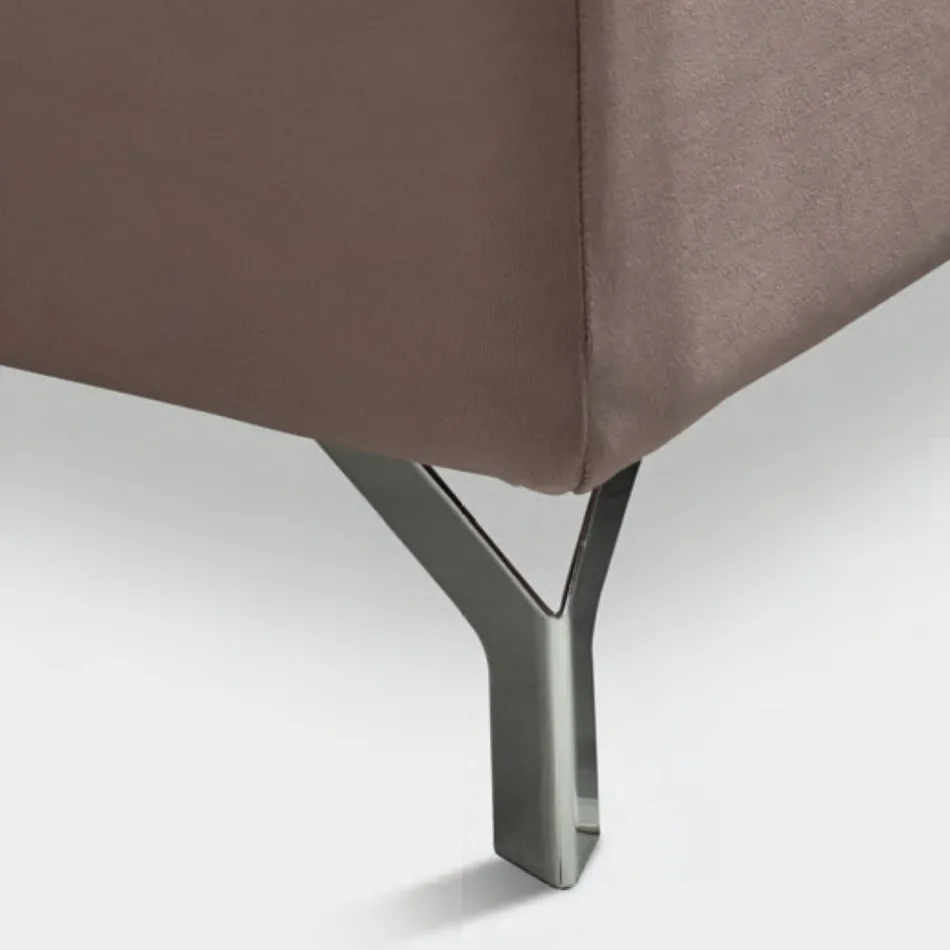 Cama de matrimonio 160x190 con acolchado geométrico - Ciottolino viadurini