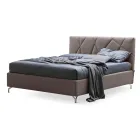 Cama de matrimonio 160x190 con acolchado geométrico - Ciottolino viadurini