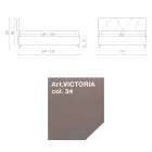 Cama de matrimonio 160x190 con acolchado geométrico - Ciottolino viadurini