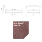 Cama de matrimonio 160x190 con líneas curvas y doble banda acolchada - Gioie viadurini