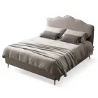 Cama de matrimonio 160x190 con cabecero con volante perimetral Made in Italy - Rest viadurini