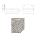 Cama de matrimonio 160x190 con cabecero con volante perimetral Made in Italy - Rest viadurini