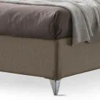 Cama de matrimonio 160x190 con cabecero de líneas curvas Made in Italy - Oriente viadurini
