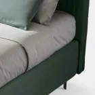 Cama doble de 160 x 190 con acolchado de banda estrecha de rayas múltiples - Meduse viadurini