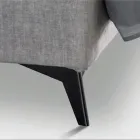 Cama de Matrimonio 160x190 con Acolchado de Curvas Cruzadas - Girasol viadurini