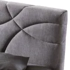 Cama de Matrimonio 160x190 con Acolchado de Curvas Cruzadas - Girasol viadurini